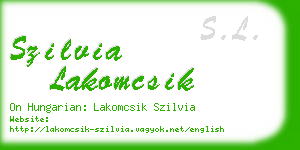 szilvia lakomcsik business card